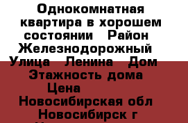 Однокомнатная квартира в хорошем состоянии › Район ­ Железнодорожный › Улица ­ Ленина › Дом ­ 20 › Этажность дома ­ 6 › Цена ­ 12 000 - Новосибирская обл., Новосибирск г. Недвижимость » Квартиры аренда   . Новосибирская обл.,Новосибирск г.